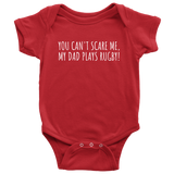 Cute Rugby Baby Shirt - Baby One-piece - My Dad Plays Rugby - Baby Shower or First Birthday - Many Sizes And Colors Available - All Cotton