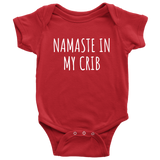 Cute Yoga Baby One-piece - Funny Yoga Baby Bodysuit - Yogi, Yogini Baby Shirt - Namaste In My Crib - Many Sizes And Colors