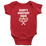 Cute Baby One-piece - Coach Baby Shirt - Daddy's Assistant Coach - Custom Text Available - Many Sizes And Colors - Baby Shower Gift Idea