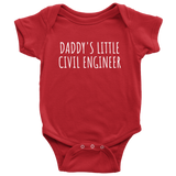 Civil Engineer Baby One-piece - Civil Engineer Baby Bodysuit - Daddy's Little Civil Engineer - Many Sizes And Colors