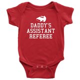 Referee Baby One-piece - Referee Baby Shirt - Referee Baby Gift - Daddy's Assistant Referee - Baby Shower Gift - Many Sizes And Colors