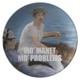 Funny Art Plate - Artist Gift Idea - Art History Nerd Present - Art Teacher Gift - Edouard Manet Parody Plate - Mo' Manet Mo' Problems