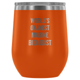 Marine Biologist Gift - Marine Biologist Wine Tumbler - World's Okayest Marine Biologist