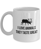 NEW PHRASINATOR: I love animals they taste great