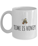 Beekeeping Present Idea - Funny Gift For Beekeeper, Apiarist - Cute Bee Mug - Time Is Honey