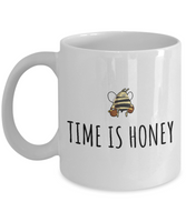 Beekeeping Present Idea - Funny Gift For Beekeeper, Apiarist - Cute Bee Mug - Time Is Honey