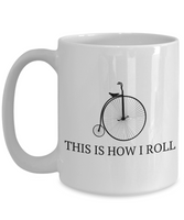 Funny Biker Gift - Cycling Present Idea - Retro Bicycle Mug - This Is How I Roll