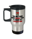 Logger's Mother Gift Idea - Mother's Day Present - Logger Mom Birthday - Badass Logger's Mom - Travel Mug