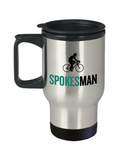 Bicycle Rider Gift - Present For Cyclist - Road Bike Travel Mug - SpokesMan