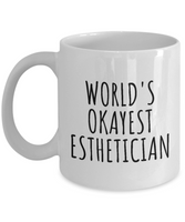 Funny Esthetician Gift - Esthetician Mug - World's Okayest Esthetician