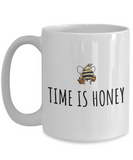 Beekeeping Present Idea - Funny Gift For Beekeeper, Apiarist - Cute Bee Mug - Time Is Honey