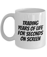 Funny Animator Mug - Animator Gift Idea - Animation Present - Years Of Life For Seconds On Screen