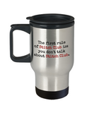 Knitting Gift Idea - Needlework, Textile Art, Sewing Travel Mug - You Don't Talk About Stitch Club