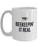 Beekeeping Present Idea - Gift For Beekeeper, Apiarist - Honey Bee Mug - Beekeepin' It Real