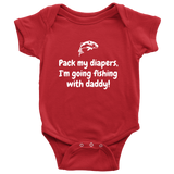 Cute Fishing Baby One-Piece - Future Fisherman Baby Shirt - Going Fishing With Daddy - Many Sizes And Colors Available - Baby Shower Gift Idea