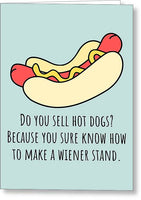 Funny Rude Card - Sexy Girlfriend Card - Vulgar Card - Funny Greeting Card for Loved One - Wiener - Greeting Card