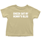 Blogging Toddler Shirt - Blogger Toddler Tee - Birthday Gift For Future Blogger - Check Out My Mommy's Blog - Many Sizes And Colors, Cotton