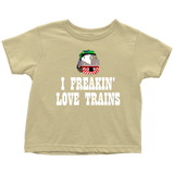 Train Toddler Shirt - Railfan Toddler Tee - Locomotive Toddler Shirt - I Freaking Love Trains - Birthday Gift