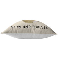 Cute Kitten Throw Pillow - Cute Romantic Gift For Loved One - Boyfriend or Girlfriend Present - Valentine or Birthday - Meow And Furever