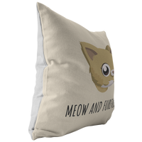 Cute Kitten Throw Pillow - Cute Romantic Gift For Loved One - Boyfriend or Girlfriend Present - Valentine or Birthday - Meow And Furever