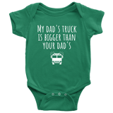 Cute Baby One-Piece - Firefighter Baby Shirt - My Dad's Truck - Firetruck One-Piece - Baby Shower Gift Idea - Many Sizes And Colors