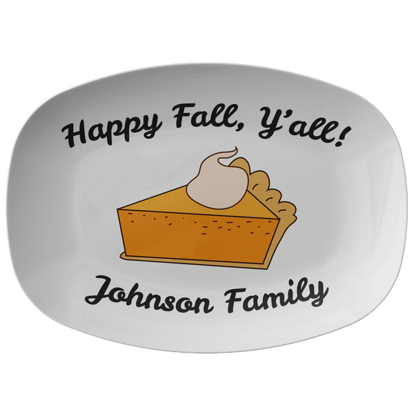 Personalized Thanksgiving Platter - Funny Thanksgiving Platter - Happy Fall Y'all - Serving Dish