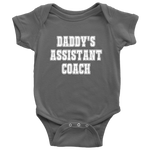 Cute Baby One-Piece - Coach Baby Shirt - Daddy's Assistant Coach - Custom Text Available - Many Sizes And Colors - Baby Shower Gift Idea