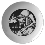 Firefighter Dinner Plate - Dishwasher Safe