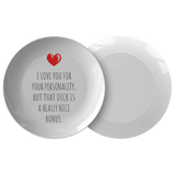Funny Adult Plate - Sexy Present For Loved One - Birthday - Anniversary - Valentine's Day - Dick Is A Nice Bonus - Boyfriend or Husband