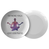 Funny Yoga Plate - Yoga Teacher, Yogi, Yogini Gift - Yoga Dinner Plate - Present Idea For Yoga Fans - Birthday Gift