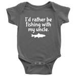 Cute Fishing Baby One-Piece - Future Fisherman Baby Shirt - Fishing With My Uncle - Many Sizes And Colors Available - Baby Shower Gift Idea