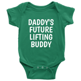 Fitness Baby One-Piece - Cute Baby Shirt - Weight Lifting Baby - Daddy's Future Lifting Buddy - Many Sizes And Colors - First Birthday Gift