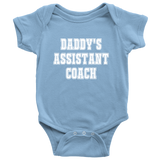 Cute Baby One-Piece - Coach Baby Shirt - Daddy's Assistant Coach - Custom Text Available - Many Sizes And Colors - Baby Shower Gift Idea