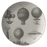 Aeronautics - Aviation Gift - Vintage Illustration - Dinner Plate
