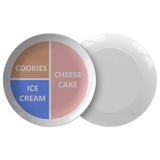 Funny Dinner Plate Gift - Cookies, Ice Cream, Cheese Cake Portions - Gift for Dieter, Nutritionist, Food Lover