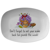 Funny Thanksgiving Platter - Turkey Serving Dish - Humorous Thanksgiving Gift Idea - Set Your Scales Back