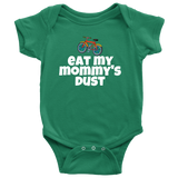 Cute Baby One-Piece- Cycling Baby Shirt - Eat My Mommy's Dust - Customizing Available - Baby Shower Gift - Many Sizes And Colors Available