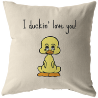 Cute Duckling Throw Pillow - Boyfriend or Girlfriend Gift Idea - Valentine or Birthday Gift - Cute Romantic Present