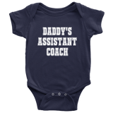 Cute Baby One-Piece - Coach Baby Shirt - Daddy's Assistant Coach - Custom Text Available - Many Sizes And Colors - Baby Shower Gift Idea