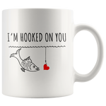 custom order - hooked on you - 11oz mug