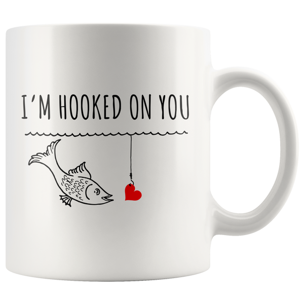 custom order - hooked on you - 11oz mug