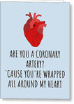 Medical Valentine's Day Card - Cute Medical Valentine - Card For Doctor Or Med Student - Coronary - Greeting Card