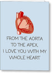 Medical Valentine's Day Card - Cute Medical Valentine - Card For Doctor Or Med Student - Whole Heart - Greeting Card