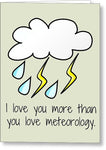 Meteorologist Gift - Meteorology Card - Meteorologist Greeting Card - Valentine's Day - Greeting Card