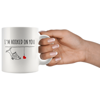 custom order - hooked on you - 11oz mug