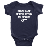 Machinist Baby One-piece - Cute Machinist Baby Shirt - Machine Operator Baby - Well Within Tolerance - Many Sizes And Colors - All Cotton