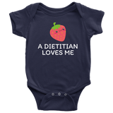Dietitian Baby Shirt - Dietitian Baby Gift - Cute Baby One-piece - A Dietitian Loves Me - Baby Shower Gift Idea