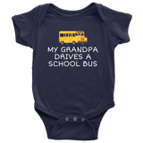 Bus Driver Baby One-piece - School Bus Baby Bodysuit - My Grandpa Drives A School Bus - Baby Shower Gift - Many Sizes And Colors