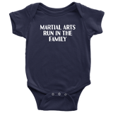 Martial Arts Baby Bodysuit - Karate Baby One-piece - Martial Arts Run In The Family - baby Shower Gift - Many Sizes And Colors