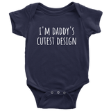 Cute Baby One-piece - Graphic Designer Baby Shirt - Daddy's Cutest Design - Many Sizes And Colors - Baby Shower or First Birthday Gift Idea